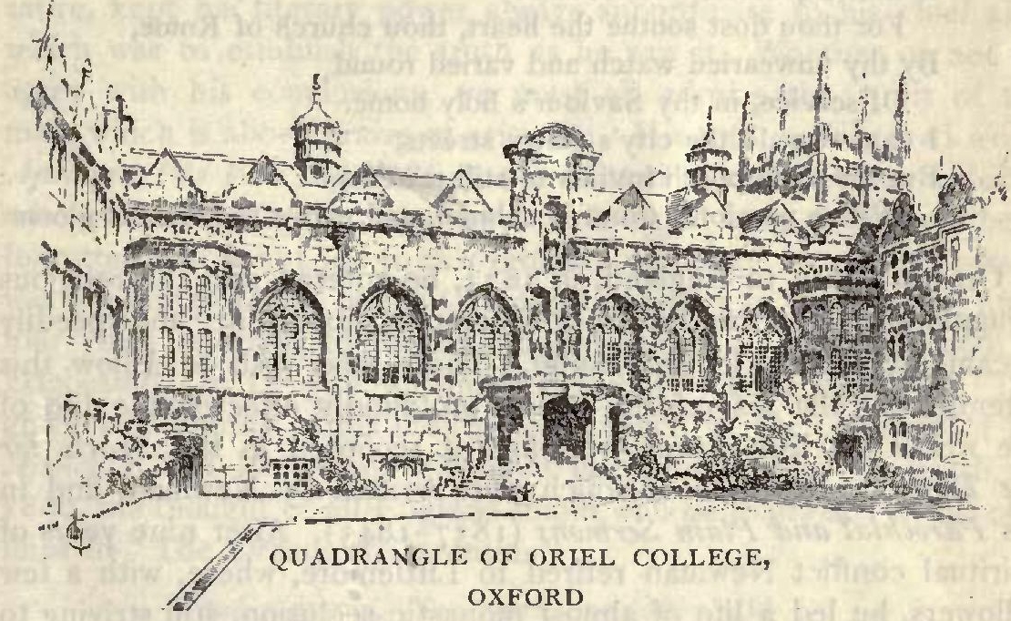 Illustration: QUADRANGLE OF ORIEL COLLEGE, OXFORD