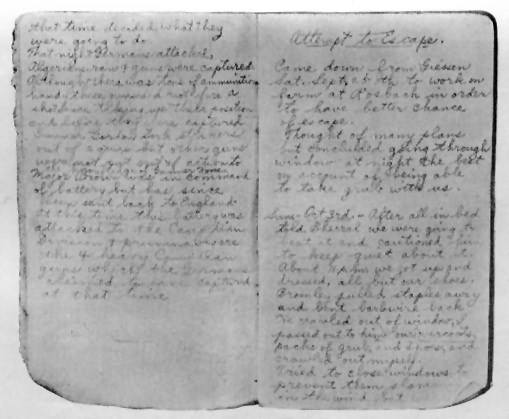 Two Pages from Private Simmons's Diary