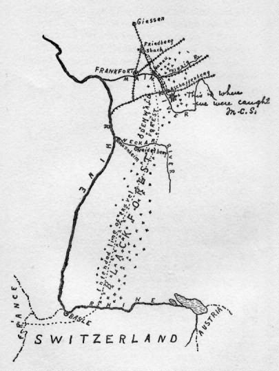 Map Made by Private Simmons of the First Attempt