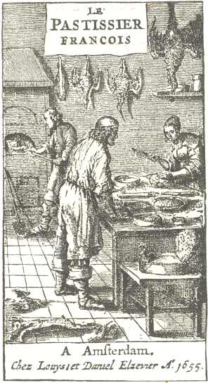 Le Pastissier Francois, 1655, showing a kitchen scene