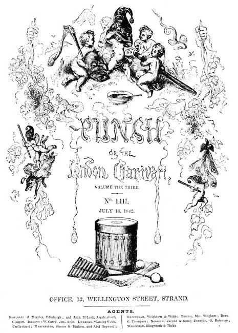 PUNCH'S THIRD WRAPPER, DESIGNED BY WILLIAM HARVEY.
JULY, 1842.