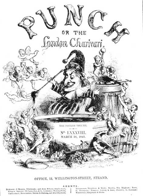 PUNCH'S FOURTH WRAPPER. DESIGNED BY SIR JOHN GILBERT.
JANUARY, 1843.