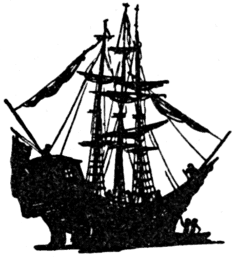 A three-masted ship