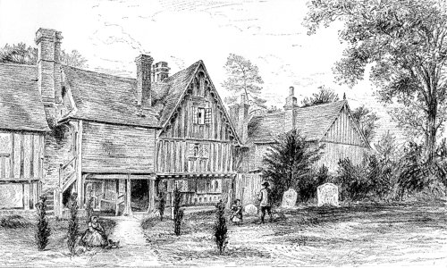 OLD HOUSES BY THE LYCH GATE, PENSHURST.