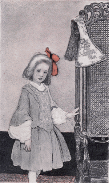 Illustration:
Girl standing.