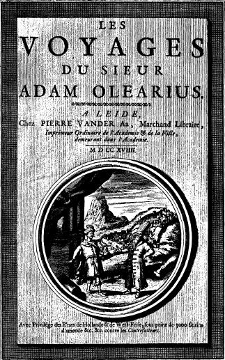 Фронтиспис: Les Voyages du Sieur Adam Olearius (1719)