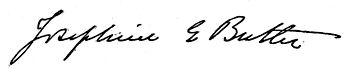 Autograph: "Josephine E. Butler"
