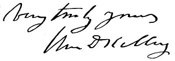 Autograph: "Very truly yours, Wm D Kelley"