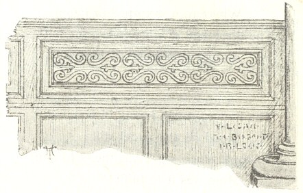 Sketch of wooden panel