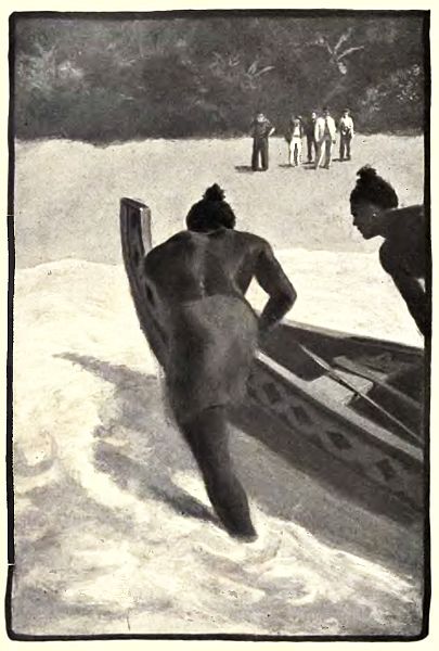 The canoe was sent closer and finally beached.—Page 258.