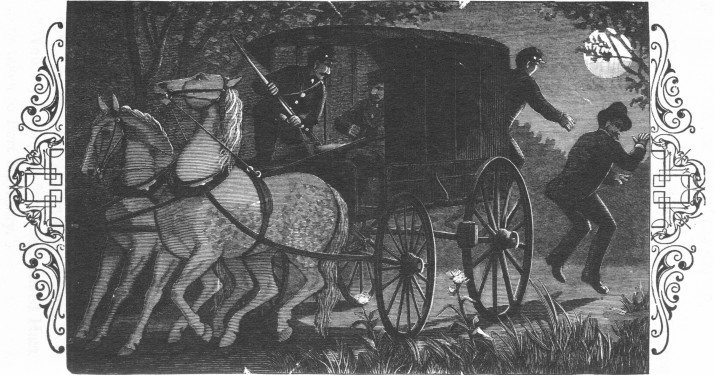 "Webster leaped from the wagon while it was in motion."
P. 339.