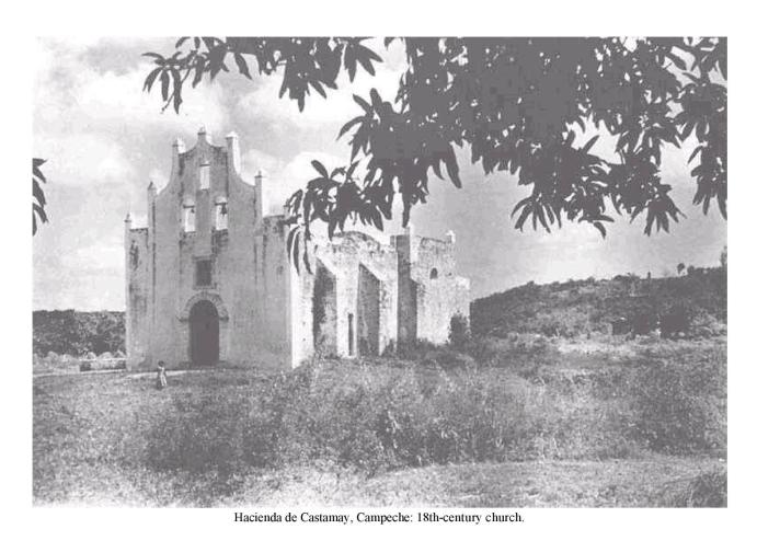 Hacienda de Castamay, Campeche: 18th-century church.
