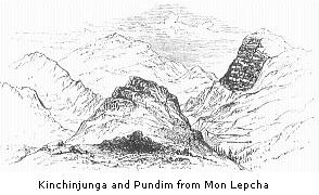 Kinchinjunga and
Pundim from Mon Lepcha