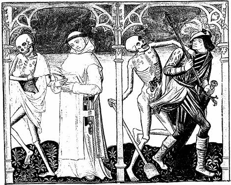 Illustration: De gauche à droite:
1. le mort, le chartreux; 2. le mort, le sergent.