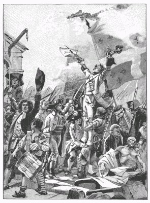 AFTER THE CAPTURE OF THE BASTILLE, JULY 14, 1789. From apainting by Franois Flameng. Note.—The key was sent by Lafayette to Washington, at Mount Vernon.