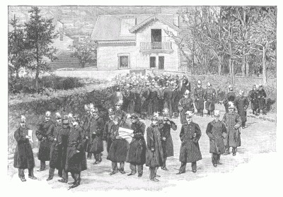 PUPILS OF THE COLE SPCIALS MILITAIRE DE SAINT-CYR. Engraved, from a photograph, by E Tilly.