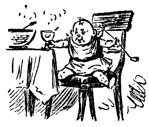 Child eating from bowl.