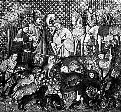 THE "CURÉE" OR REWARDING OF THE HOUNDS