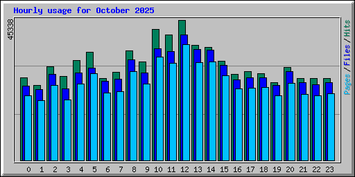 Hourly usage for October 2025