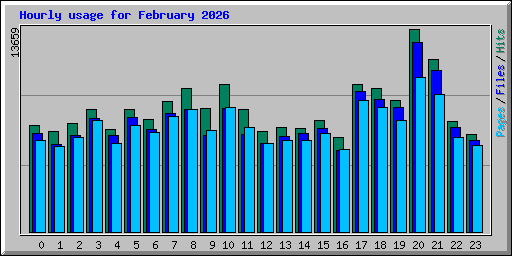 Hourly usage for February 2026