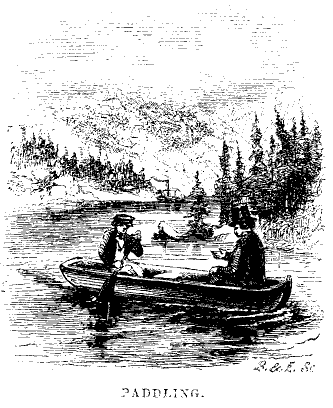 Paddling.