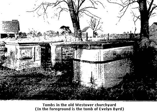 Tombs in the old Westover churchyard
