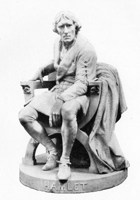 Henry Irving as Hamlet - statue by Ford