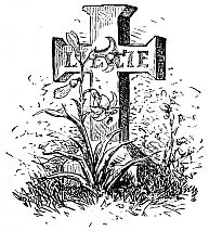 Cross with the word "Lillie" on it