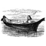 Indian Girls and Canoe, Puget Sound