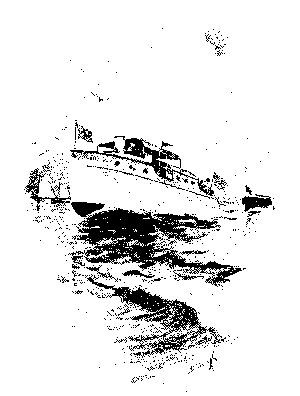 The two cruisers were chug-chugging out of the harbour. (Page 60)