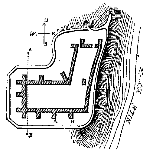 Fig 35.--Plan of fortress of Semneh. 