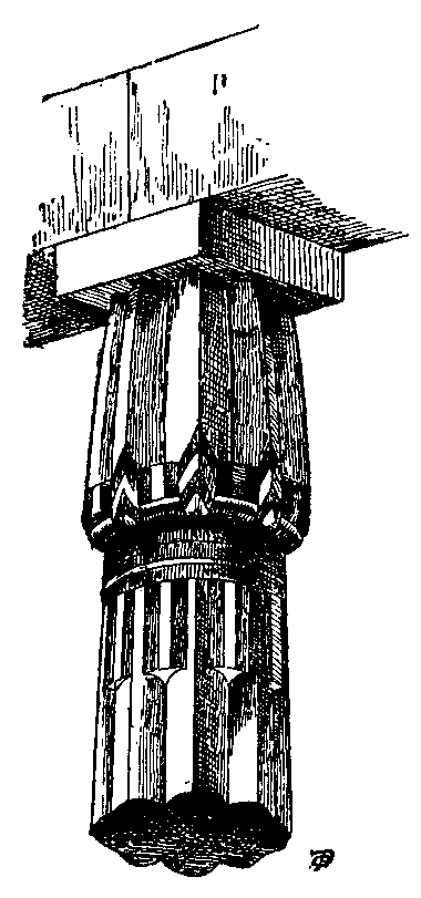 Fig 69.--Lotus-bud column, processional hall, Thothmes
III., Karnak. 