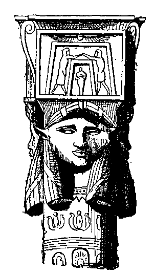 Fig 71.--Hathor-head capital, Ptolemaic. 