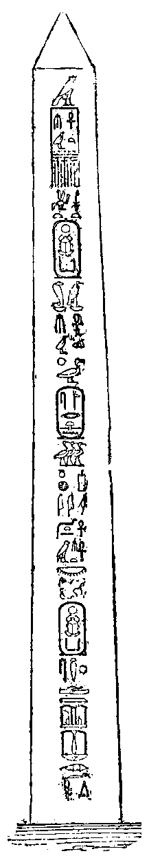 Fig 108.--Obelisk of Ûsertesen I., of Heliopolis. 