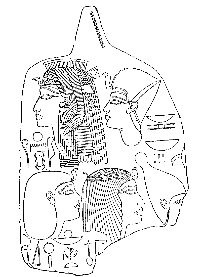 Fig 182.--Sculptor's trial-piece, Eighteenth Dynasty.