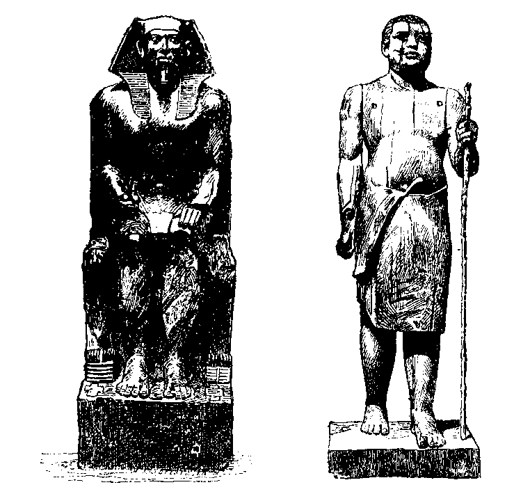 Fig 187.--King Khafra, Fourth Dynasty.
Fig. 188.--Sheikh el Beled, Old Empire.