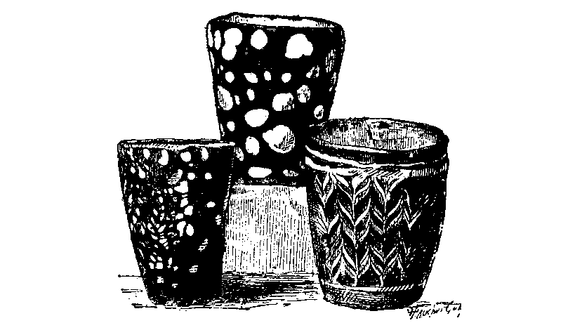 Fig 228.--Parti-coloured glass goblets of Nesikhonsû.