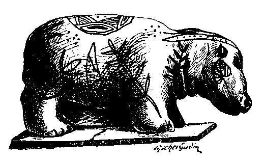 Fig 229.--Hippopotamus in blue glaze. 