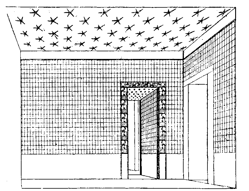 Fig 235.--Chamber decorated with tiles in step pyramid of Sakkarah. 