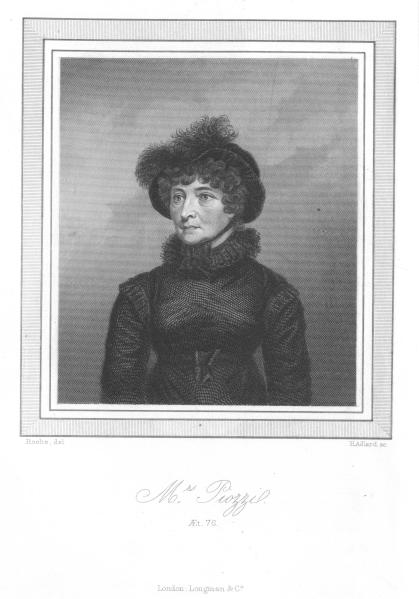Portrait of Mrs. Piozzi.
