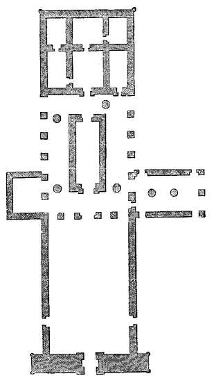 GROUND-PLAN OF TEMPLE AT MEDINET ABOU.