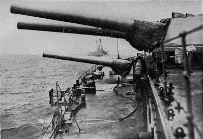 Fifteen-inch Guns on a British Battleship.