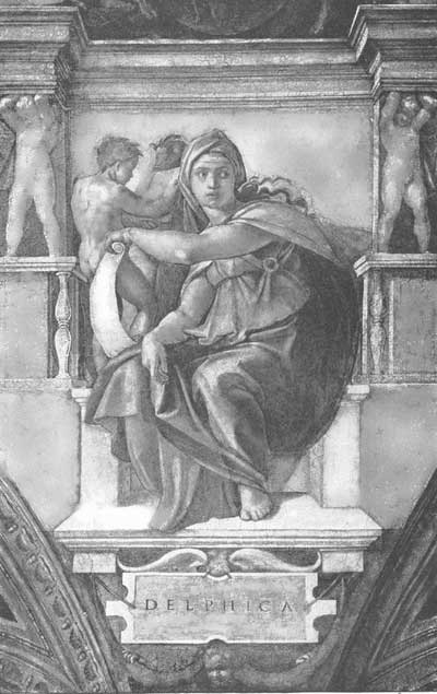 THE DELPHIC SIBYL. Sistine Chapel, Rome.