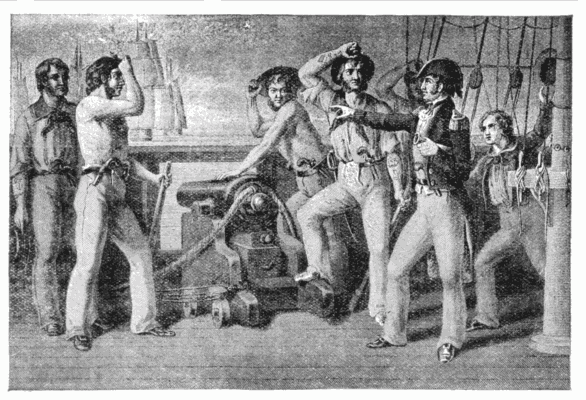 COMMODORE PERRY AT THE BATTLE OF LAKE ERIE.