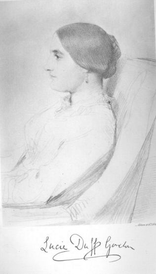 Photograph of Lady Duff Gordon from sketch by G. F. Watts, R.A.,
about 1848