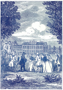 SCENE BEFORE KENSINGTON PALACE—GEORGE II. AND QUEEN CAROLINE.