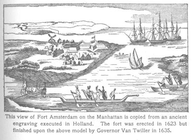 Fort Amsterdam, from an ancient engraving.