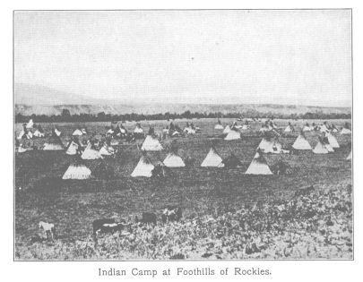 Indian Camp at Foothills of Rockies.