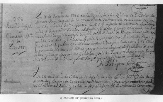 A Record of Junípero Serra.