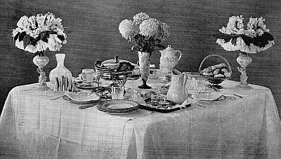 Table laid for Sunday-Night Tea.